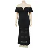 Plus Size Dresses Sexy Elegant Bodycon Party Dress For Women Slash Neck Patchwork Transparent Fashion Night Club Birthday Gowns 2023