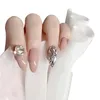 False Nails 24pcs Fake With Designs Pink Diamonds Wear Long Paragraph Fashion Manicure Patch Press On DL