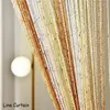 Curtain YokiSTG Line Curtains 300x260cm Shiny Tassel Multicolor Stripe For Living Room Bedroom Divider Door Home Decoration