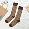 Chaussettes designer sexy élégante chaussette dame luxe lettre motif genou longueur laine coton automne chaud loisirs bas mode femmes porter cadeau pour petite amie 6O0EN