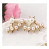 Stud Pearl Earrings Wholesale Channel Pentagram Drop Delivery Jewelry Dhwp1