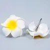 Coiffes 3pcs / lot fleur de mousse hawaïenne blanc plumeria mariée fête de mariage taille 8 8cm pour les femmes décontracté plage habiller chapeaux