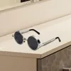 Sunglasses Fashion Women Men Round Glasses Metal Frame Anti UV Shades Tinted Lens Eyewear For Outdoor Sports Beach Fishing
