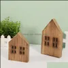 Other Home Decor Wooden Crafts Decoration Creative Cabin Nordic Family Living Room Simple Decorative Wood Products Drop Delivery Gard Otet5