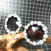 Sunglasses OLuxury Diamond Round Women Brand Oversized Crystal Black Sun Glasses Ladies 2023 Mirror Shades FML