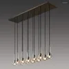 Chandeliers LED Postmodern Art Deco Copper Crystal Chandelier Lighting Lustre Suspension Luminaire Lampen For Dinning Room Foyer