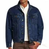 Chaquetas de hombre Tendencia de moda Chaqueta de trabajo de mezclilla Abrigo Tallas grandes para hombre