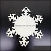 Christmas Decorations Tree Gift Pendant Sublimation Blanks Ornament Wooden Coating Decoration Snowflakes Circar Star Pendants Diy 1 Dhqfx