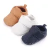 First Walkers Baby Boys Girls Non-slip Solid Shoes Soft Casual Walking Hook & Loop For Born Shoe