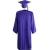 衣料品セット2023ユニセックス大人の卒業ガウン合唱団は高校と学士号の卒業生コラージュ学生ユニフォームのためのローブローブ