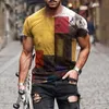 Hommes Plus T-shirts Polos T-shirts Art Graffiti T-shirt Hommes Rétro Mode Impression T-Shirt Streetwear Sports Muscle T-shirts Tops Summ265h