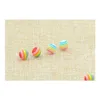 Stud￶rh￤ngen f￶r kvinnor Fina smycken Creative Personality Earring Plastic Rainbow Drop Delivery DH5BP