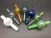 VENTE EN GROS Verre universel coloré Bubber Ball Style Verre Carb Cap pour la plupart des bangers à quartz à bol plat Coloré pour les conduites d'eau chez mr dabs