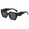 Sunglasses UV400 Luxury Glasses For Women Fashion Brands Women's Polygon Vintage Leopard Print Designer Female Sun Eyewear