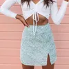 Rokken 2023 dames mini rok hoge taille luipaard print feest clubkleding casual elegante a-line rechte slitting slank soft short short short short short