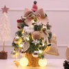 Décorations de Noël, arbre de bureau lumineux, décoration en pin clair, cadeau de Mini année