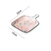 Plates Baking Tray Romantic Ldyllic Style Lovers Ceramics Plate Pink Camellia Relief Wedding Porcelain Tableware CZY-B4010