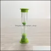 ساعات أخرى ملحقات البلاستيك 1 دقيقة الرملية MCTOLOR SANDGLASS SAND CLOCK TITSERS إبداعية هدايا الأطفال أطفال ساعة متر منزل OTFJC