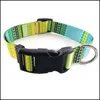 Dog Collars Leashes National Styles Necklace Pets Supplies Digital Printing Colorf Bohemia Comfortable 5 5Dy Q2 Drop Delivery Home Dh94W