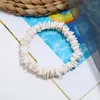 Strand 4PCS / set Femmes Bracelet Set Casual Shell Stone Decor Wrap Beaded Seashell Statement