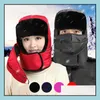 Party Hats Unisex Expedition Windproof Winter Trapper Hat With Mask Outdoor Thick Warm Skiing Sport Sn3835 Drop Delivery Home Garden Dhuku