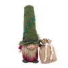 Décorations de Noël Gnomes Poupée en peluche Ornement exquis multicolore moderne avec sac cadeau pour nain Gnome