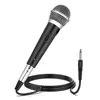 Microphones 6.35mm prise microphone filaire unidirectionnel micro à bobine mobile dynamique portable 60-16KHZ pour mélangeur DVD KTV