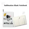 Sublimation Blanks Notepads A4 A5 A6 White Journal Notebooks PU Leather Covered Heat Transfer Printing Note Books with Inner Papers Adhesive Tapes DIY Logos ss0118
