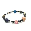 Strand Uomo Donna 7 Chakra Pietra mista Guarigione Prega Mala Bracciale Lava Rock Perline fai da te Gioielli Braccialetti di bilanciamento Fili di perline