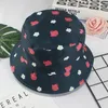 Cappelli a tesa larga Cappello Donna Stampa floreale Dolce e carino Casual Pot Tide Small Eave Pescatore a doppia faccia Fashion Bucket