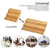 Ganchos de 3 temperos de camada Organizador expansível da casa universal para frascos Armário de cozinha de banheiro bambu sólido spice rack storage titular