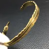 Bangle C-Shaped Tibetan Silver Feather Bracelet Stainless Steel Opening Cuff Bangles Personality Gift For Friends Lovers YP8958