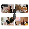 Microfones sem fio 2.4g Lavalier Microfone lapela Mic para entrevista Smartphones Vlogging de podcast