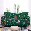 Stol täcker jul vardagsrum dekorativ soffa täcker universal elastisk tvättbar 1/2/3/4 sittplatsdekorationsskydd