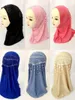 Sciarpe (12 pezzi / lotto) Design Sciarpa Hijab per bambina piccola musulmana può scegliere i colori XHGT024
