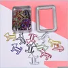 ファイリングサプライ混合Mticolor Paper Clips 3スタイルスクラップブック用のかわいい動物形状オフィスブックマーク学校ノートブックペーパークリップドロップDHI8V