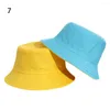 Bérets Double Face Seau Chapeau Femmes Hommes Plage Anti-UV Soleil Large Bord Visières Pliable Portable D'été Pêcheur Cap