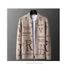 Men's Sweaters spring and autumn golden mink cardiganyouth middle school sweater men's coat