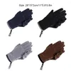 Cycling Gloves 1 Pair Autumn Soft Cloth Adults Winter Hiking Traveling Riding Sports Portable Warm Mittens Solid Color