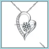 Hänge halsband kristallhalsband österrikiska diamanter älskar hjärtat uttalande klass element kvinnor lyx smycken droppleverans hänge dh8yx