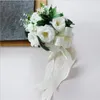 Wedding Flowers 2023 Romantisch bruids boeket kunstmatige bruidsmeisje vasthouden lint bouqet de fleur mariage