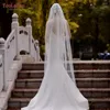 Brudslöjor Youlapan V19 Partihandel 2 M 1 Tier Lace Edge White Ivory Catherdal Wedding Veil Long With Sequins