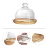 Outils de cuisson 3 ensembles plaque couvercle cloche cloche dôme gâteau support avec bocaux décoratifs