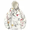 Heren Hoodies Sweatshirts Spring herfst Heren Hoodies Koreaanse stijl mode streetwear Harajuku print hoodies Men Casual Men Men Kleding Hapleed Sweatshirt Men 230114