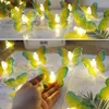 Stringhe 10/20 LED Stringa di luci a farfalla Led Fata 1.5 / 3m Batteria Ghirlanda di vacanze per la decorazione di feste di nozze di Natale