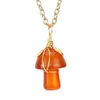 Hangende kettingen 3 stks/veel handgewonden natuurgewonden natuurlijke sodaliet gem steen kristal agates champignon ketting diy accessoires voor sieraden maken