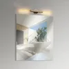 Lâmpada de parede Arte nórdica Copper LED coluna simples Modern espelho frontal casa sala de estar de jantar de cama luz de cama luzes decorativas