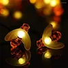 Strings Honey Bee String Lights Waterproof Outdoor Fairy Lighting Back Yard Decor Garden Decoration Garland Solar Powered