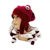 Berets Cute Novelty Hats Funny Christmas Hat Cartoon Octopus Viking Beard Gift Headgear Warm Crochet