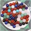 Stone 16Mm Reiki Healing Chakra Natural Craft Ball Bead Palm Quartz Mineral Crystals Tumbled Gemstones Hand Piece Home Decoration Ac Dh3D0